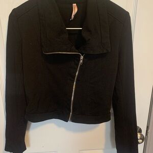 Stylish Women's Black Bomber Jacket